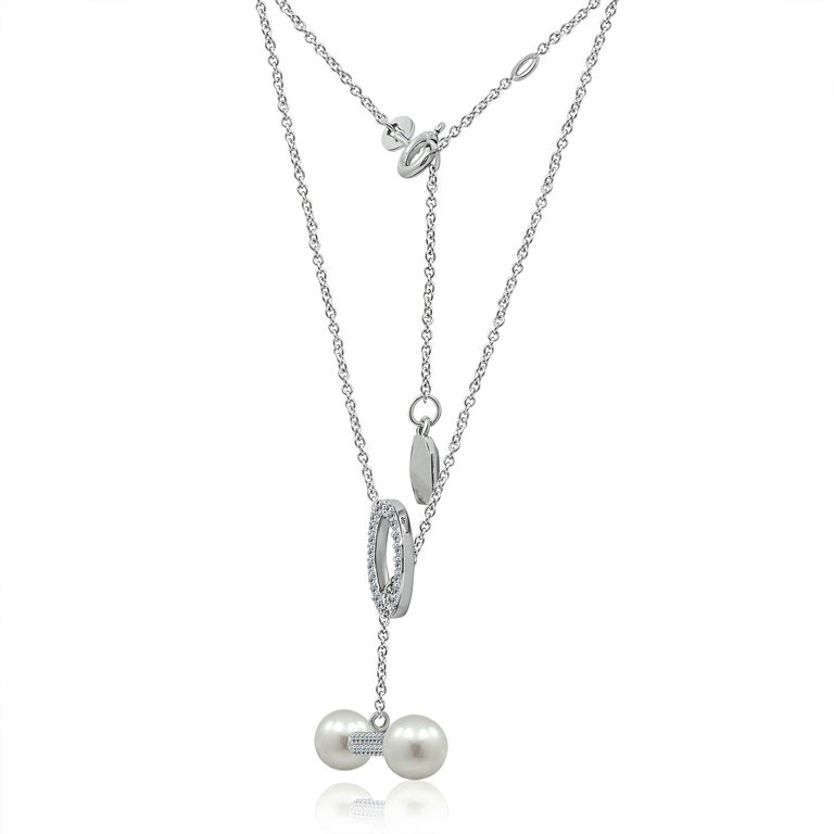 Toggle Necklace With Duo Pearls