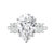 Vertical Baguette Accented Solitaire Ring - Silver