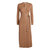 Dvf Astrid Wool Cashmere Wrap Midi Dress Camel - Beige