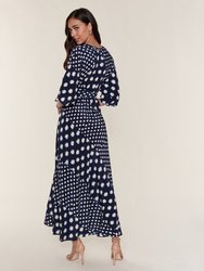 Eloise Silk Crepe De Chine Maxi Wrap Dress
