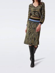 Hazel Skirt - Zebra Khaki