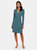 Jeanne Two Silk Jersey Wrap Midi Dress - Geo Tiles Costal