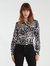 Mariah Button Up Shirt - Heritage Snow Cheetah Grey