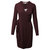 Women Linda Wool Cashmere Wrap Sweater Dress - Brown