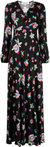 Women Viscose V-Neck Dvf Monika Dress Mystic Flower Dots - Multicolor