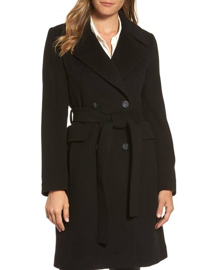 Diane von Furstenberg Women's Double Breasted Tie Waist Wool Coat product