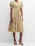 Women's Heather Floral-Print Puff-Sleeve Midi Dress - Multicolor