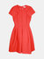 Dice Kayek Women's Red Cap-Sleeve Pleated Dress - Red