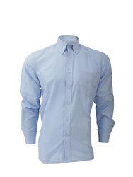Dickies Long Sleeve Cotton/Polyester Oxford Shirt / Mens Shirts (Light Blue) - Light Blue