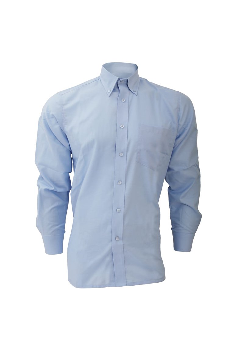 Dickies Long Sleeve Cotton/Polyester Oxford Shirt / Mens Shirts (Light Blue) - Light Blue