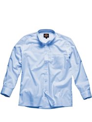Dickies Long Sleeve Cotton/Polyester Oxford Shirt / Mens Shirts (Light Blue)