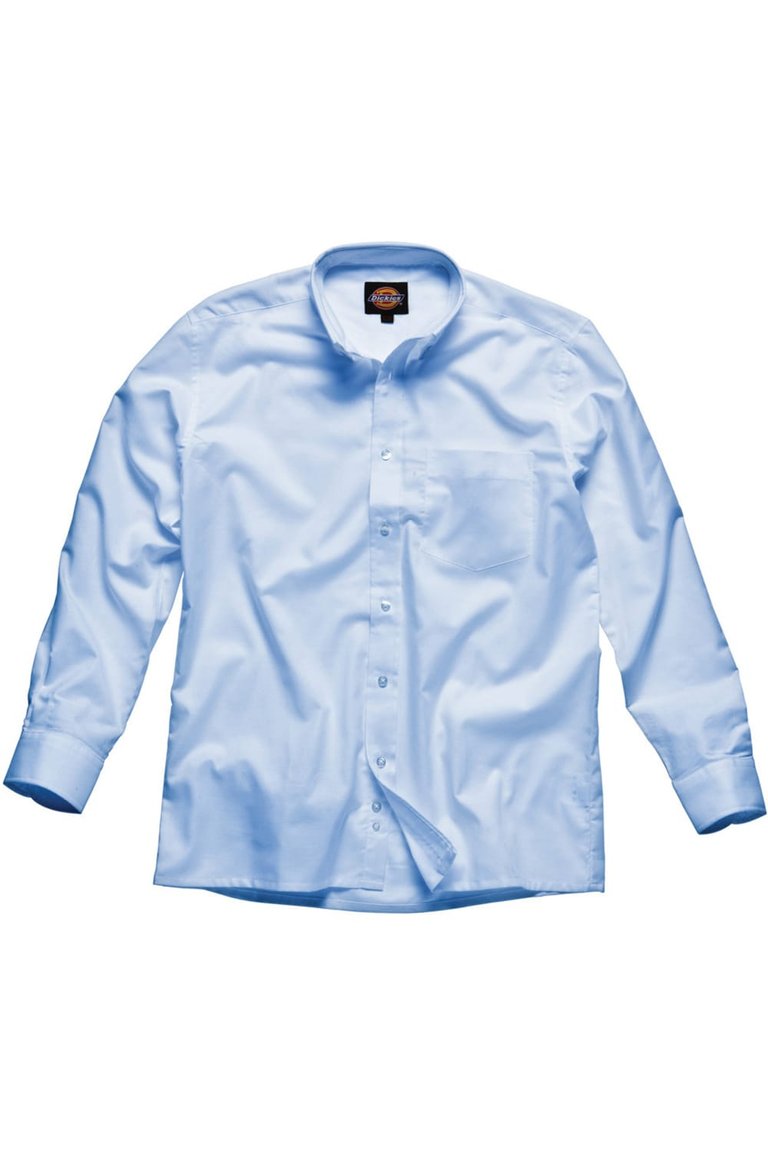 Dickies Long Sleeve Cotton/Polyester Oxford Shirt / Mens Shirts (Light Blue)
