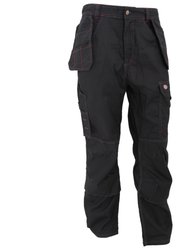 Redhawk Mens Pro Work Wear Trouser (30inch Short Leg Length) (Black) - Black