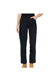 Womens/Ladies Everyday Flex Work Trousers - Black