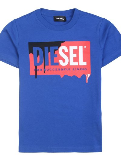 Diesel Blue Drip Logo T-Shirt product
