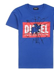 Blue Shatter Logo T-Shirt - Blue