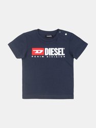 Navy Logo Embroidered T-Shirt