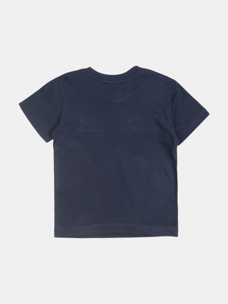 Navy Logo Embroidered T-Shirt - Navy