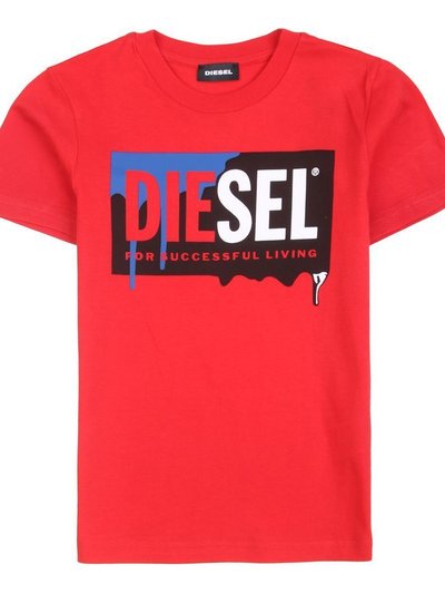 Diesel Red Drip Logo T-Shirt product