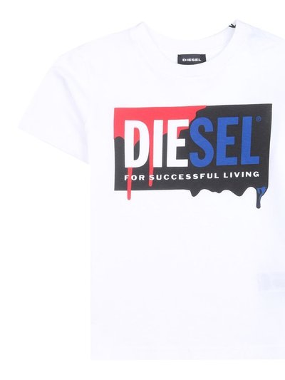 Diesel White Drip Logo T-Shirt product