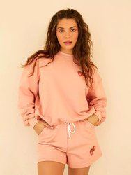 Fresh As A Daisy Crewneck Sweatshirt - Pink Sands
