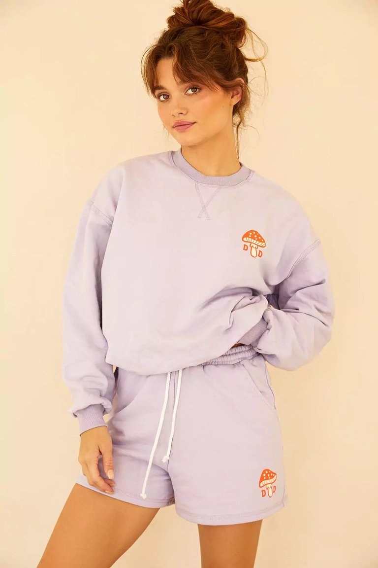 Fresh As A Daisy Crewneck Sweatshirt - Amethyst