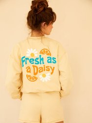 Fresh As A Daisy Crewneck Sweatshirts - Vanilla