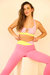 Starla Sports Bra - Checked Out (Pink/Yellow) - Checked Out (Pink/Yellow)