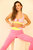 Starla Sports Bra - Checked Out (Pink/Yellow) - Checked Out (Pink/Yellow)