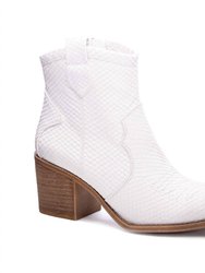 Final Touch Unite Western Bootie - White