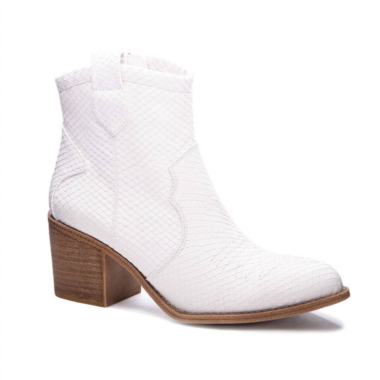Final Touch Unite Western Bootie - White