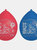 Crazy 28 Latex Printed Balloon - Pack of 8 - Red/Blue