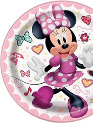 Disney Iconic Minnie Mouse Round 7 Inch Dessert Plates 8 Per Pack]