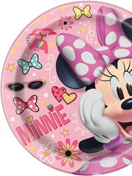 Disney Iconic Minnie Mouse Round 9 Inch Dinner Plates 8 Per Package]