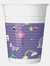 Plastic Unicorn Minnie Mouse Party Cup, Purple/White - Pack Of 8