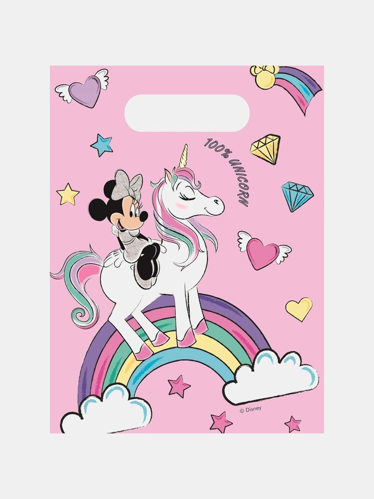 Unicorn Minnie Mouse Party Bags, Pink - Pack Of 6