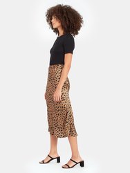 Bank St Leopard Midi Skirt