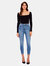 Chrissy Crop Ultra High Rise Skinny Jeans