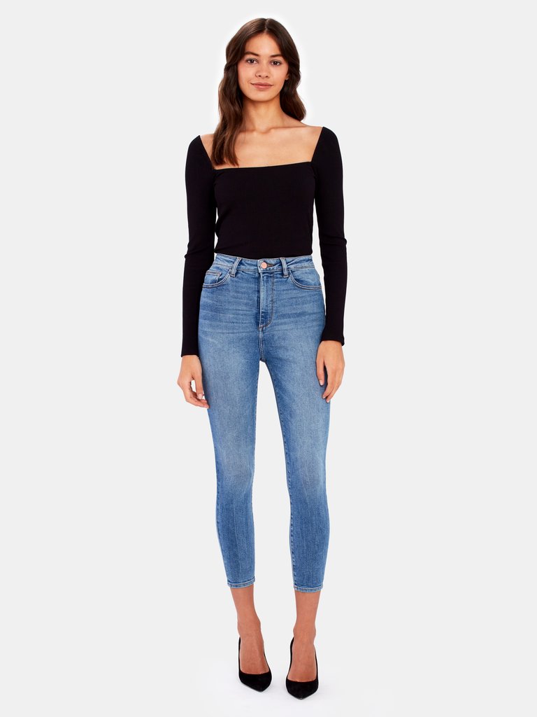 Chrissy Crop Ultra High Rise Skinny Jeans