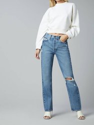 Emilie Straight Ultra High Rise Jeans - Rigid Light