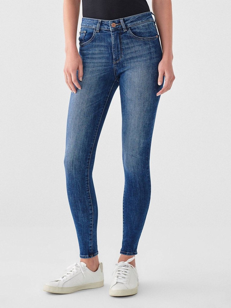 Florence Ankle Mid Rise Skinny Jeans In Parker