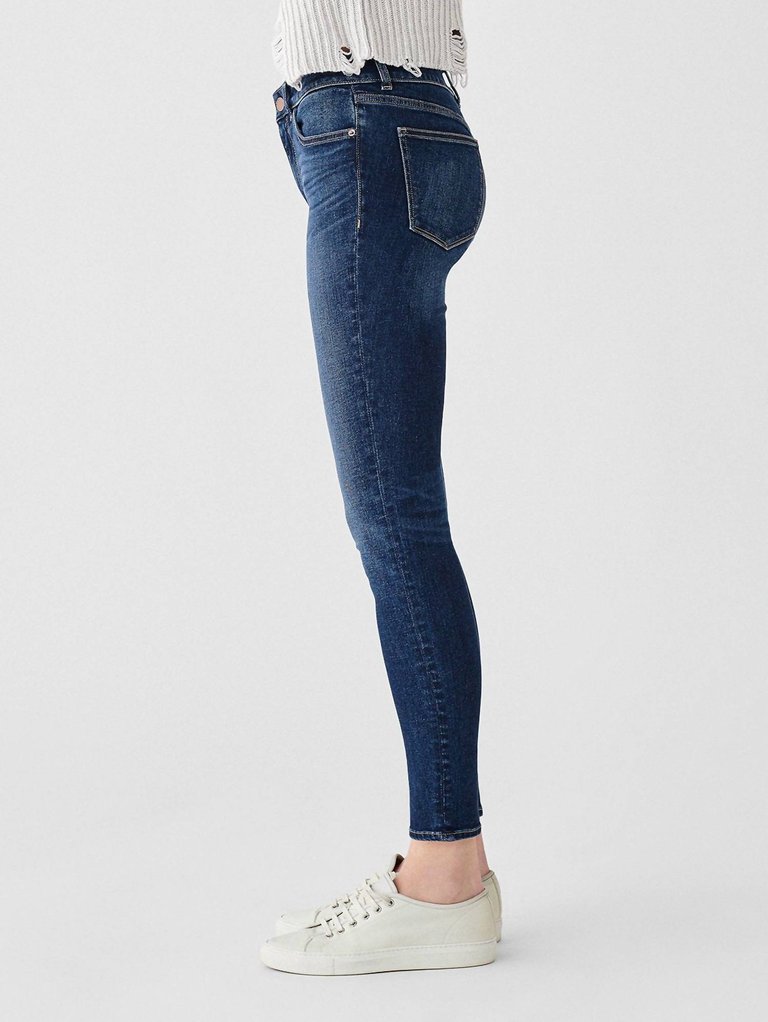 Florence Ankle Mid Rise Skinny Jeans In Write