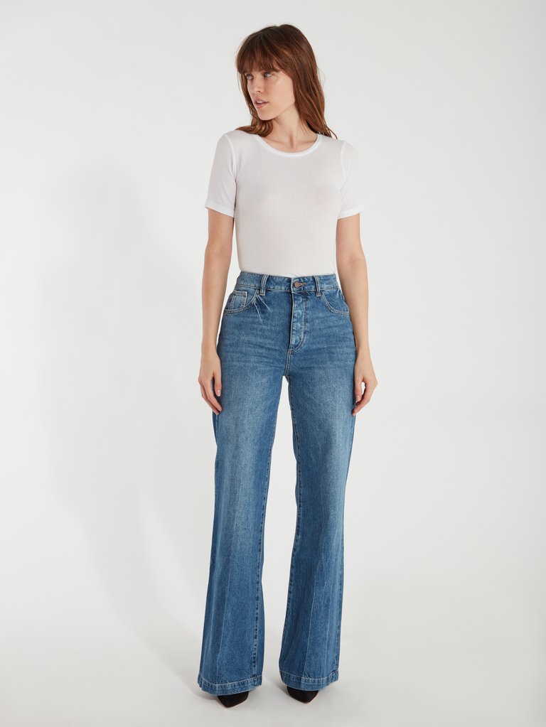 Hepburn High Rise Wide Leg Jeans