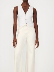 Hepburn Wide Leg High Rise Vintage - White