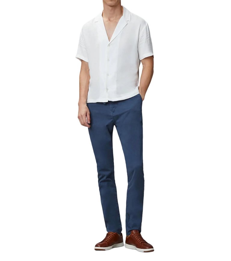 Jay Track Chino Pants In Stone Blue - Stone Blue