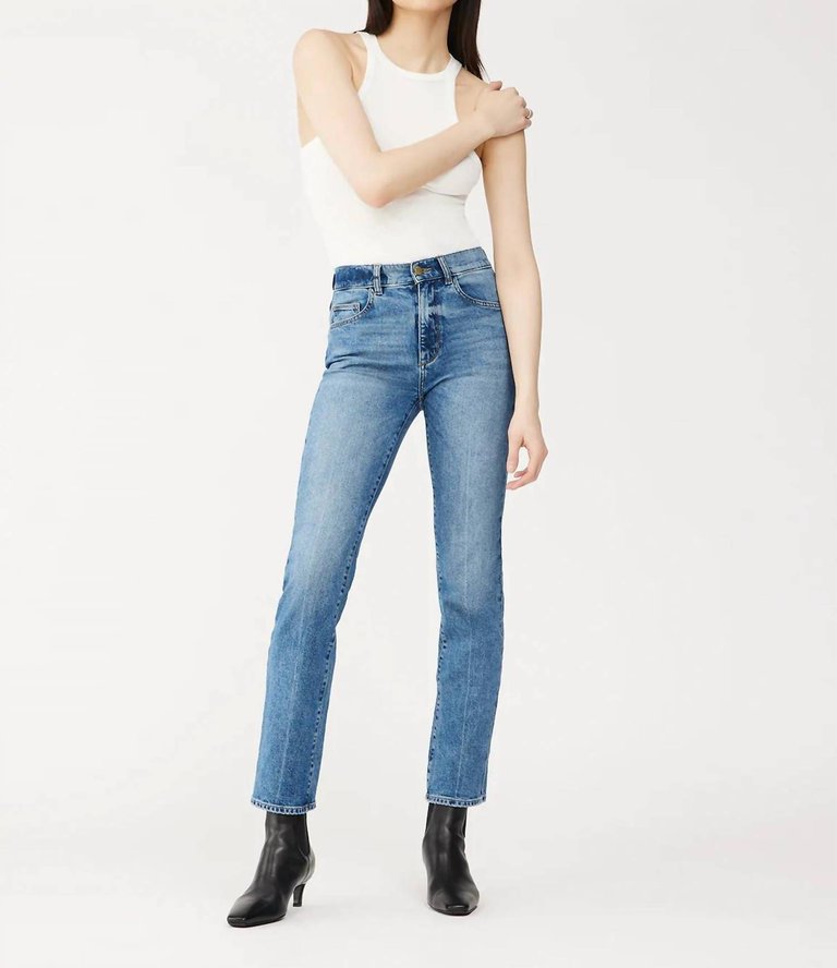 Patti Straight High Rise Vintage Ankle Jean - Oasis Cuffed