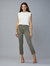 Patti Straight High Rise Vintage Ankle Jeans - Army