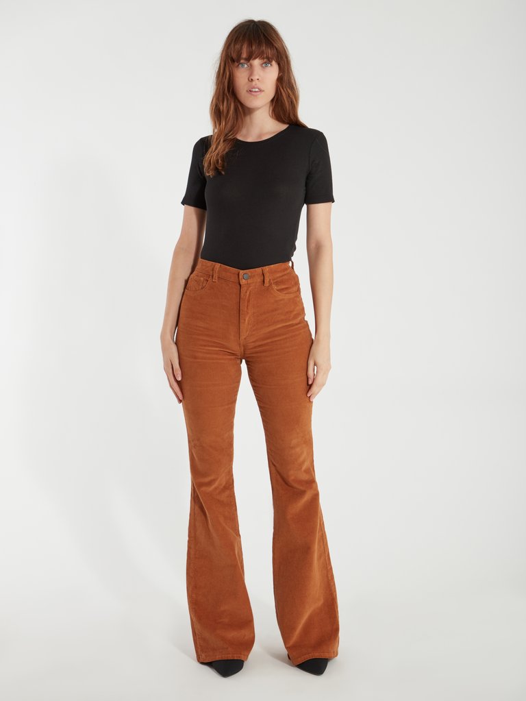 Rachel 35" High Rise Corduroy Flare Jeans