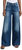 Women Hepburn Wide Leg Jeans Stretch Denim Pants