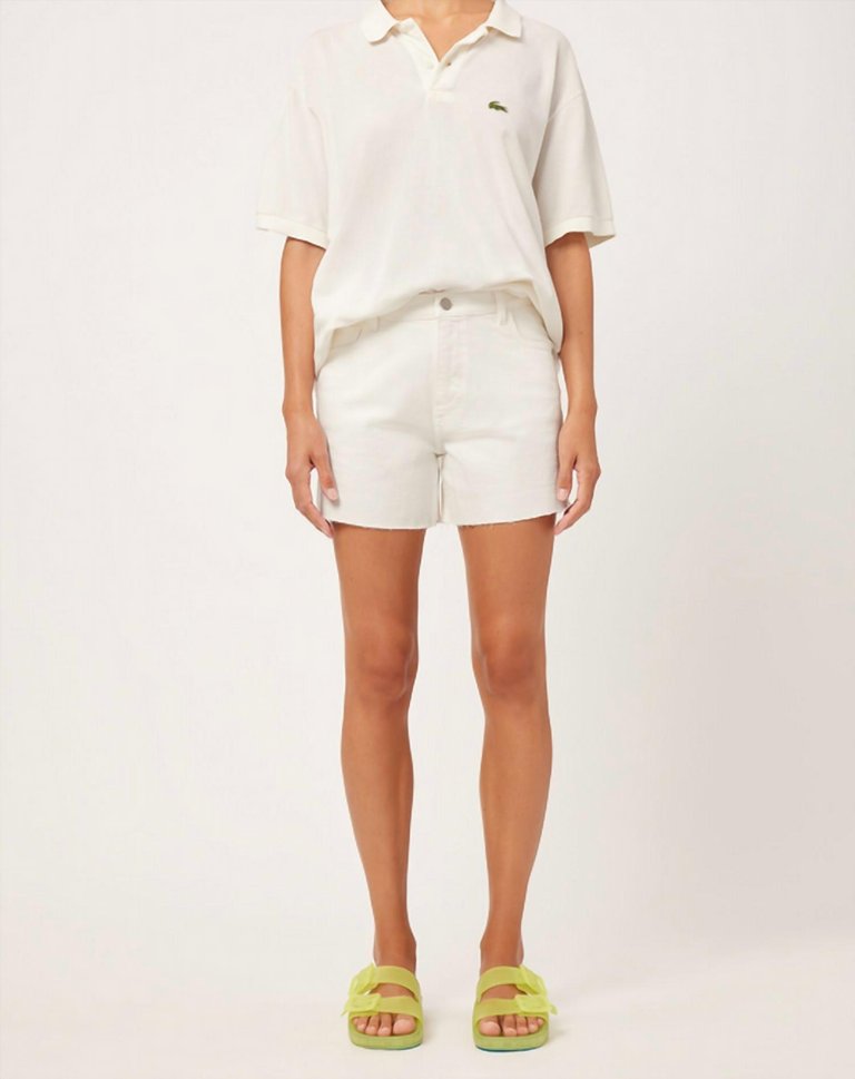 Zoie Short Relaxed Vintage Jean - White